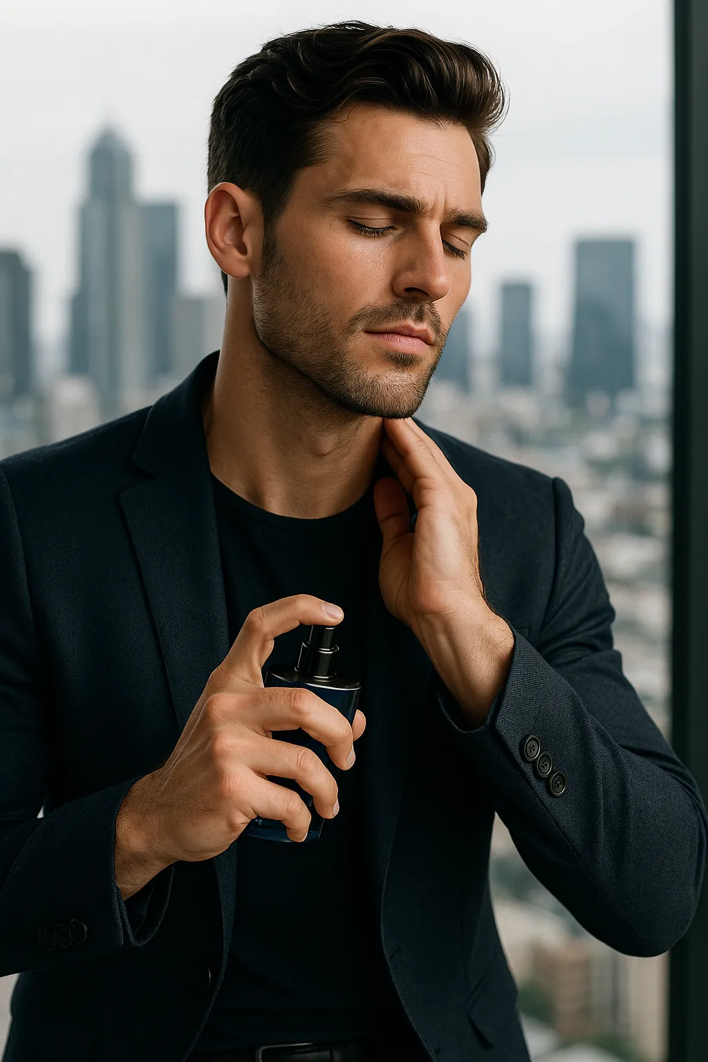 Ein Mann  mit parfum